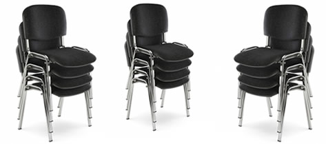 Stapelbare Stühle für Stuhlkarren